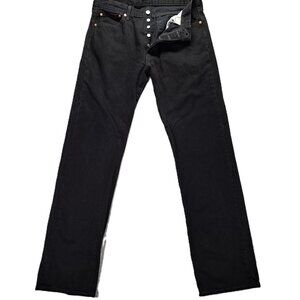 Levis 501 XX Jean Men 36x34, Tag 36x36 Black Denim Button Fly Relax Straight